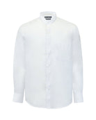 Manchester Camisa de Vestir Lisa con Un Bolsillo y Cuello Mao - Manchester
