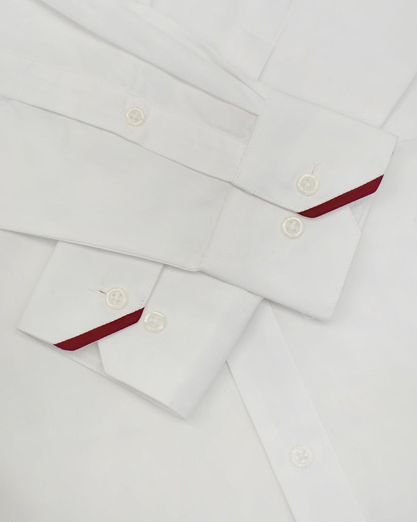 Manchester Camisa de Vestir Lisa Corte Slim Fit Cuello Roma - Manchester