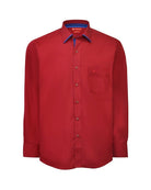 Manchester Camisa de Vestir Lisa Corte Slim Fit Cuello Roma - Manchester