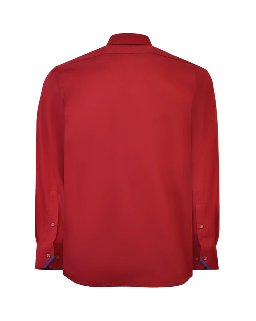 Manchester Camisa de Vestir Lisa Corte Slim Fit Cuello Roma - Manchester