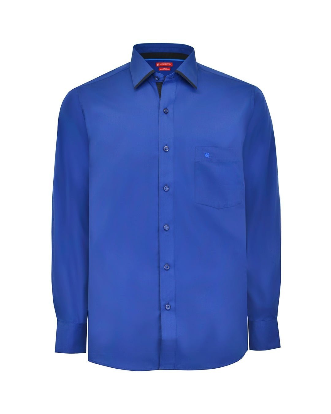 Manchester Camisa de Vestir Lisa Corte Slim Fit Cuello Roma - Manchester