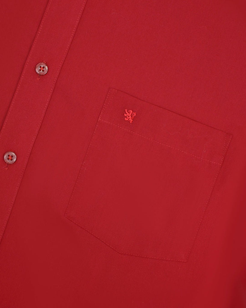 Manchester Camisa de Vestir Lisa Corte Slim Fit Cuello Roma - Manchester