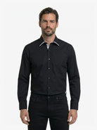 Manchester Camisa de Vestir Lisa Corte Slim Fit Cuello Roma - Manchester