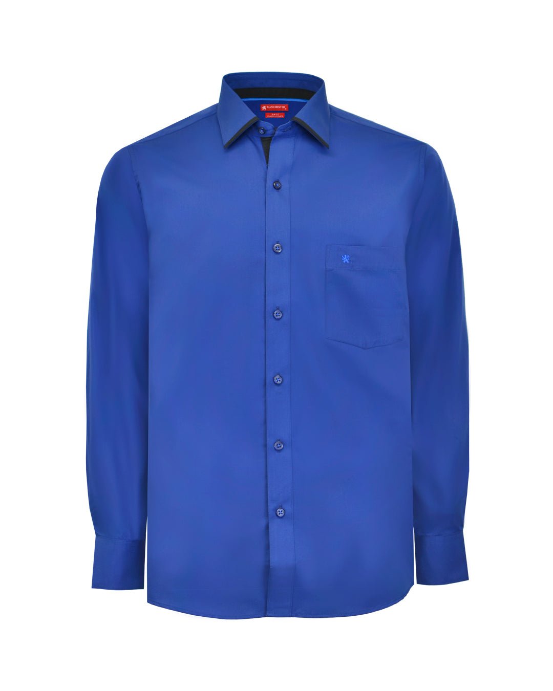 Manchester Camisa de Vestir Lisa Corte Slim Fit Cuello Roma - Manchester