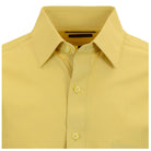 Manchester Camisa de Vestir Lisa en Algodón - Poliéster con Cuello Boss y Puño de Pico - Manchester