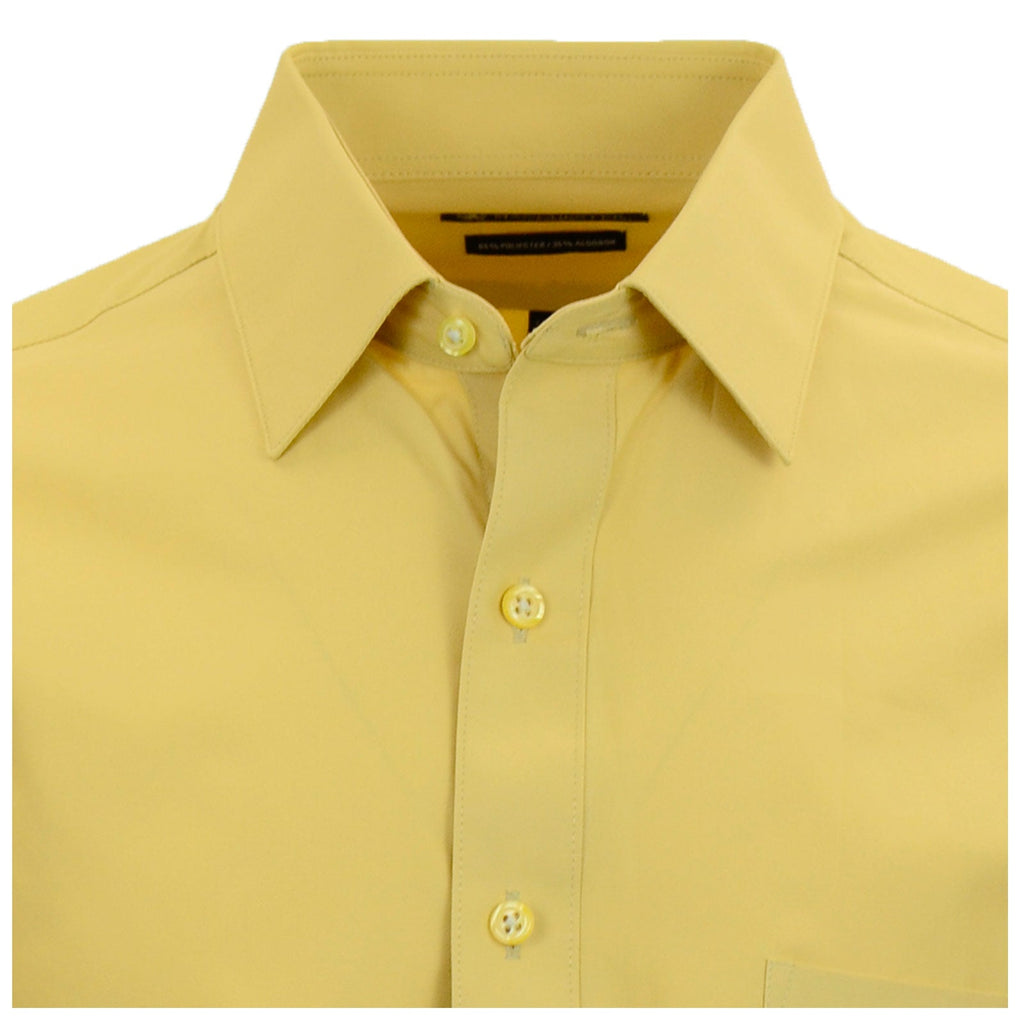 Manchester Camisa de Vestir Lisa en Algodón - Poliéster con Cuello Boss y Puño de Pico - Manchester