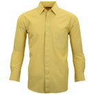 Manchester Camisa de Vestir Lisa en Algodón - Poliéster con Cuello Boss y Puño de Pico - Manchester