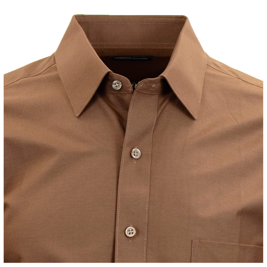 Manchester Camisa de Vestir Lisa en Algodón - Poliéster con Cuello Boss y Puño de Pico - Manchester