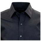 Manchester Camisa de Vestir Lisa en Algodón - Poliéster con Cuello Boss y Puño de Pico - Manchester