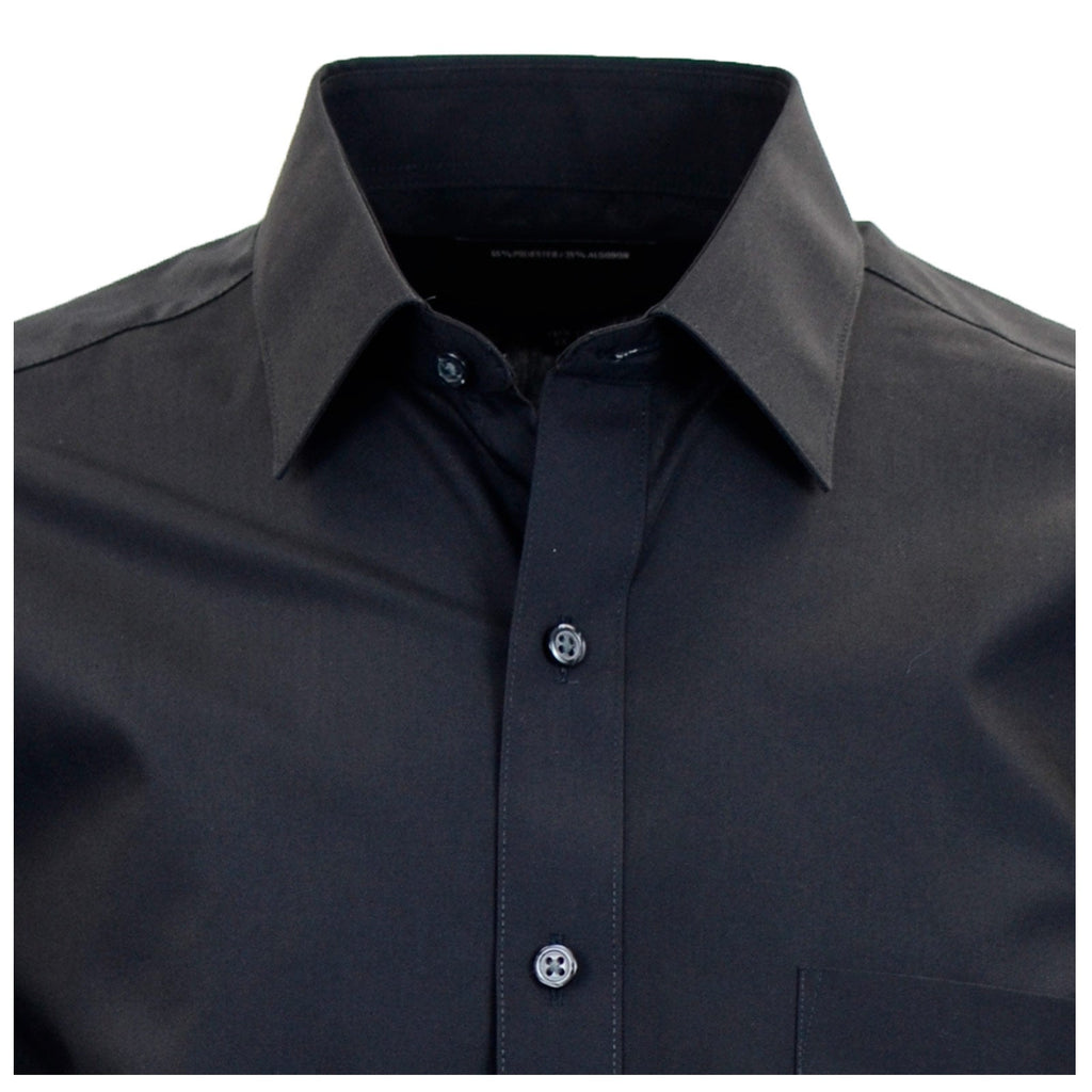 Manchester Camisa de Vestir Lisa en Algodón - Poliéster con Cuello Boss y Puño de Pico - Manchester