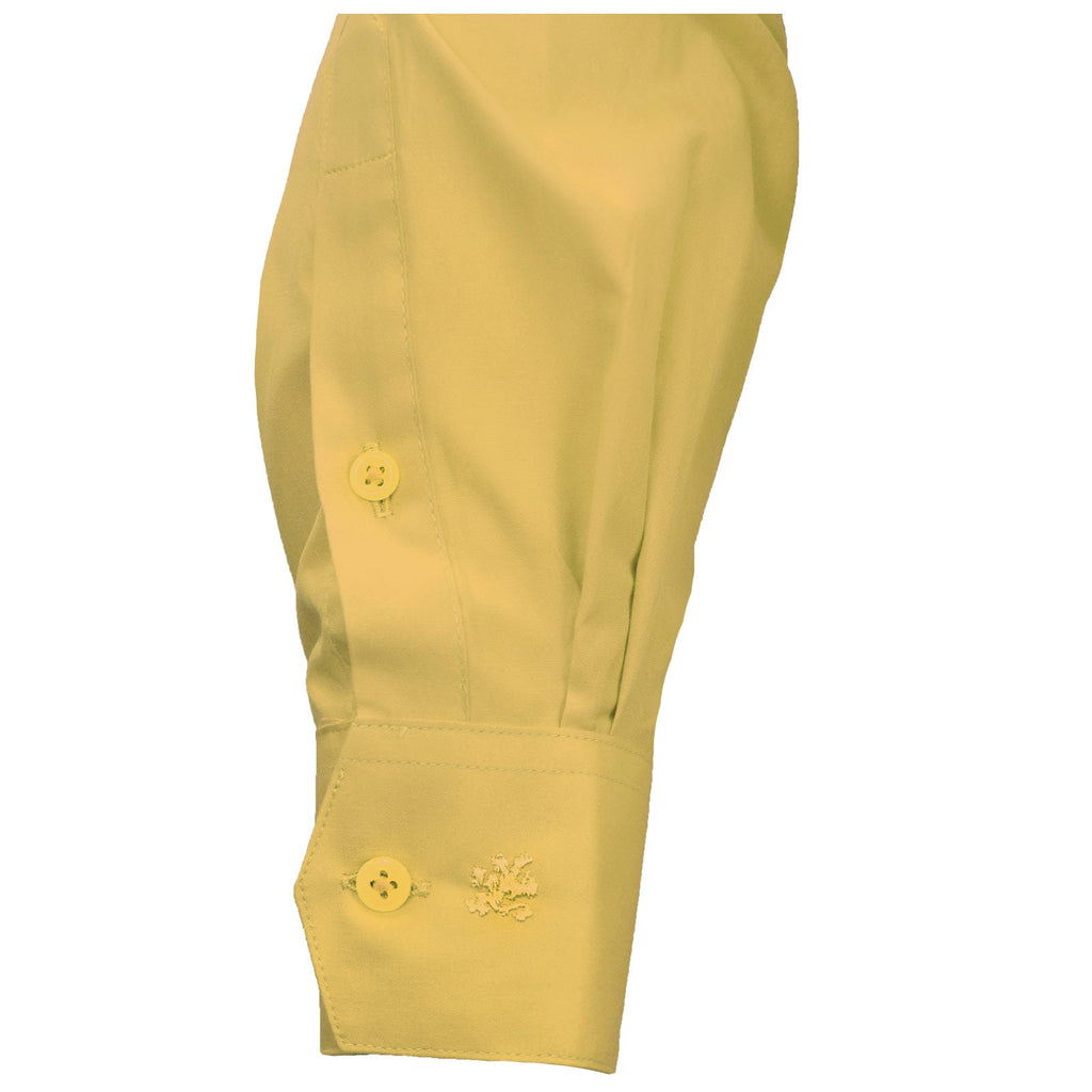 Manchester Camisa de Vestir Lisa en Algodón - Poliéster con Cuello Boss y Puño de Pico - Manchester