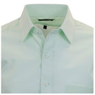 Manchester Camisa de Vestir Lisa en Algodón - Poliéster con Cuello Boss y Puño de Pico - Manchester