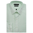 Manchester Camisa de Vestir Lisa en Algodón - Poliéster con Cuello Boss y Puño de Pico - Manchester