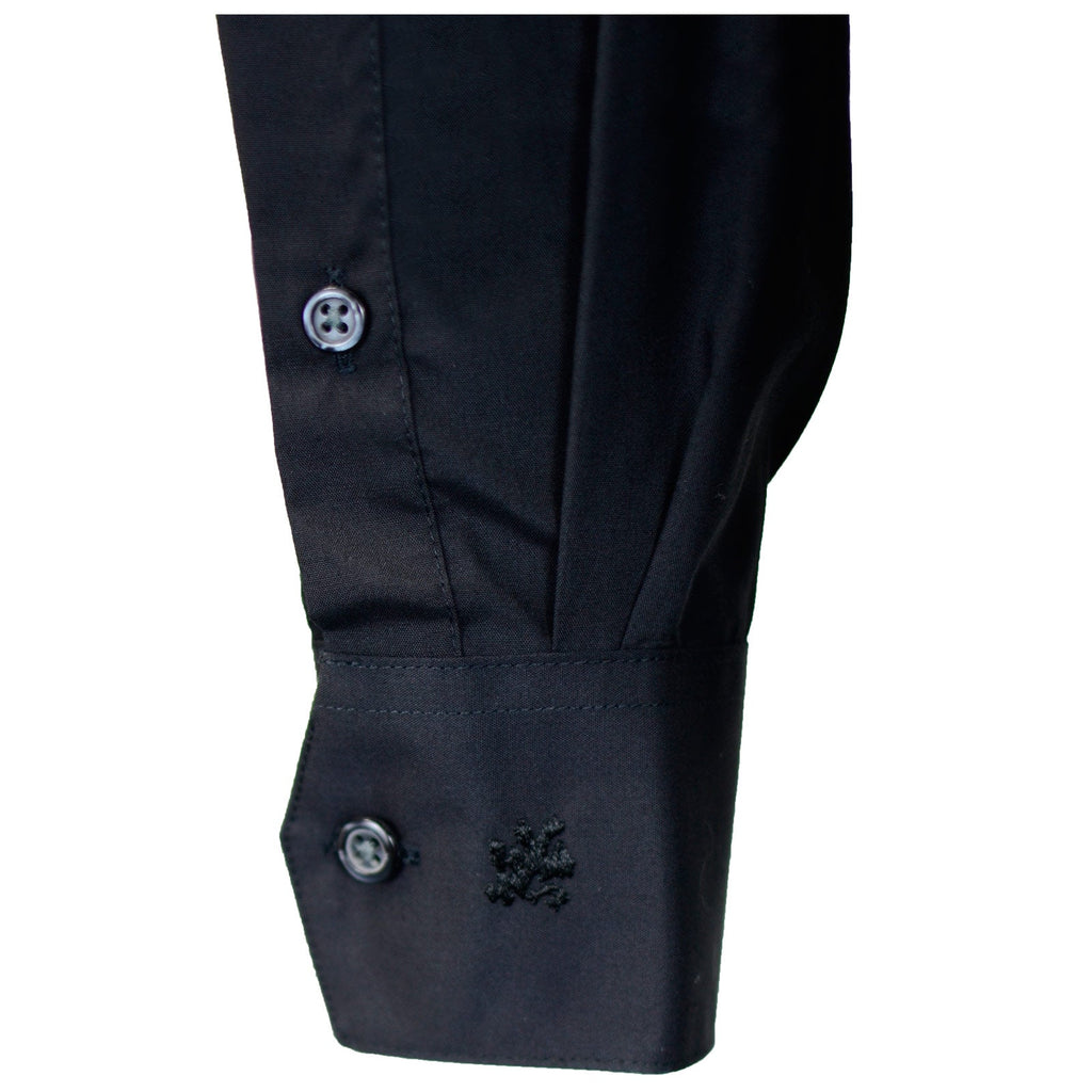 Manchester Camisa de Vestir Lisa en Algodón - Poliéster con Cuello Boss y Puño de Pico - Manchester