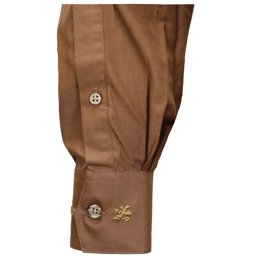 Manchester Camisa de Vestir Lisa en Algodón - Poliéster con Cuello Boss y Puño de Pico - Manchester