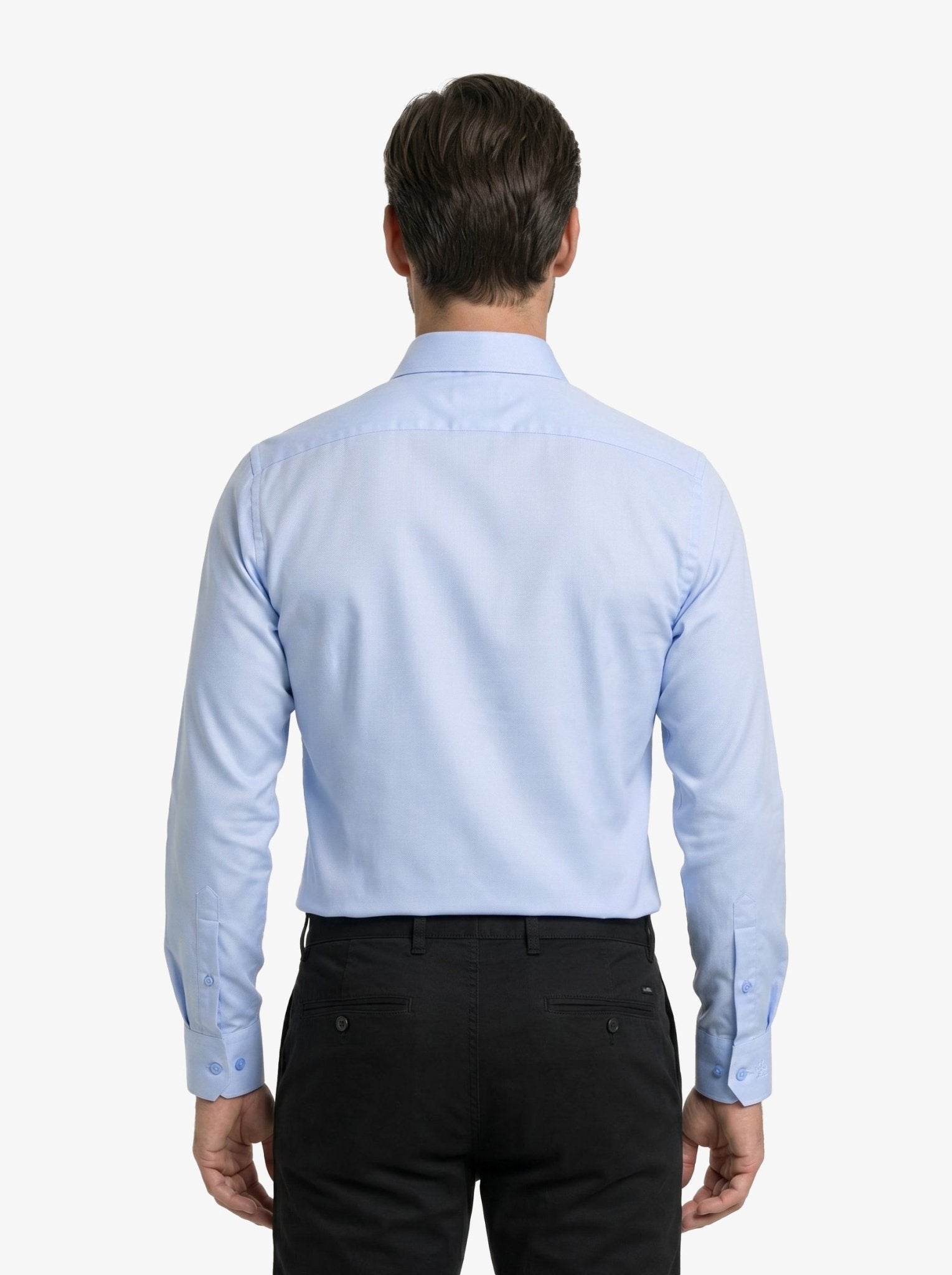 Manchester Camisa de Vestir Lisa Poliéster y Algodón Manga Larga - Manchester