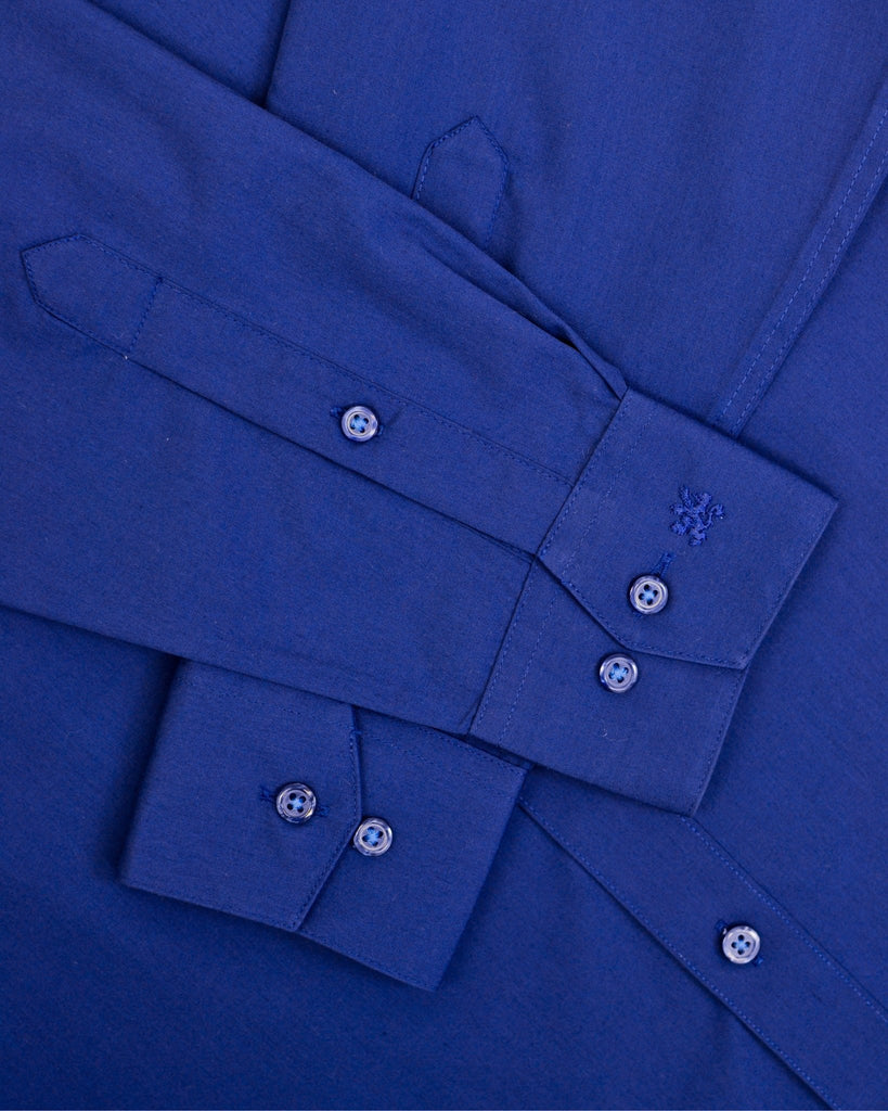 Manchester Camisa de Vestir Lisa Poliéster y Algodón Manga Larga - Manchester