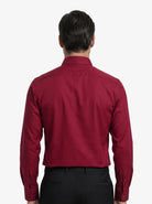 Manchester Camisa de Vestir Lisa Poliéster y Algodón Manga Larga color marino para hombre