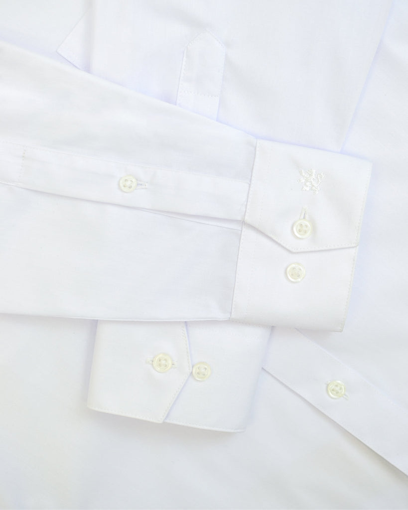 Manchester Camisa de Vestir Lisa Poliéster y Algodón Manga Larga - Manchester