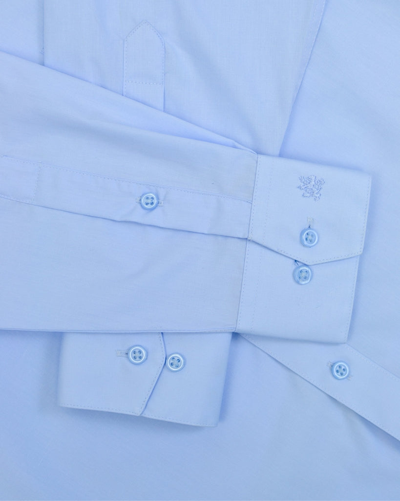 Manchester Camisa de Vestir Lisa Poliéster y Algodón Manga Larga - Manchester