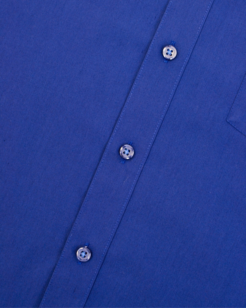 Manchester Camisa de Vestir Lisa Poliéster y Algodón Manga Larga - Manchester