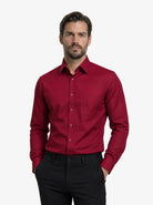Manchester Camisa de Vestir Lisa Poliéster y Algodón Manga Larga - Manchester
