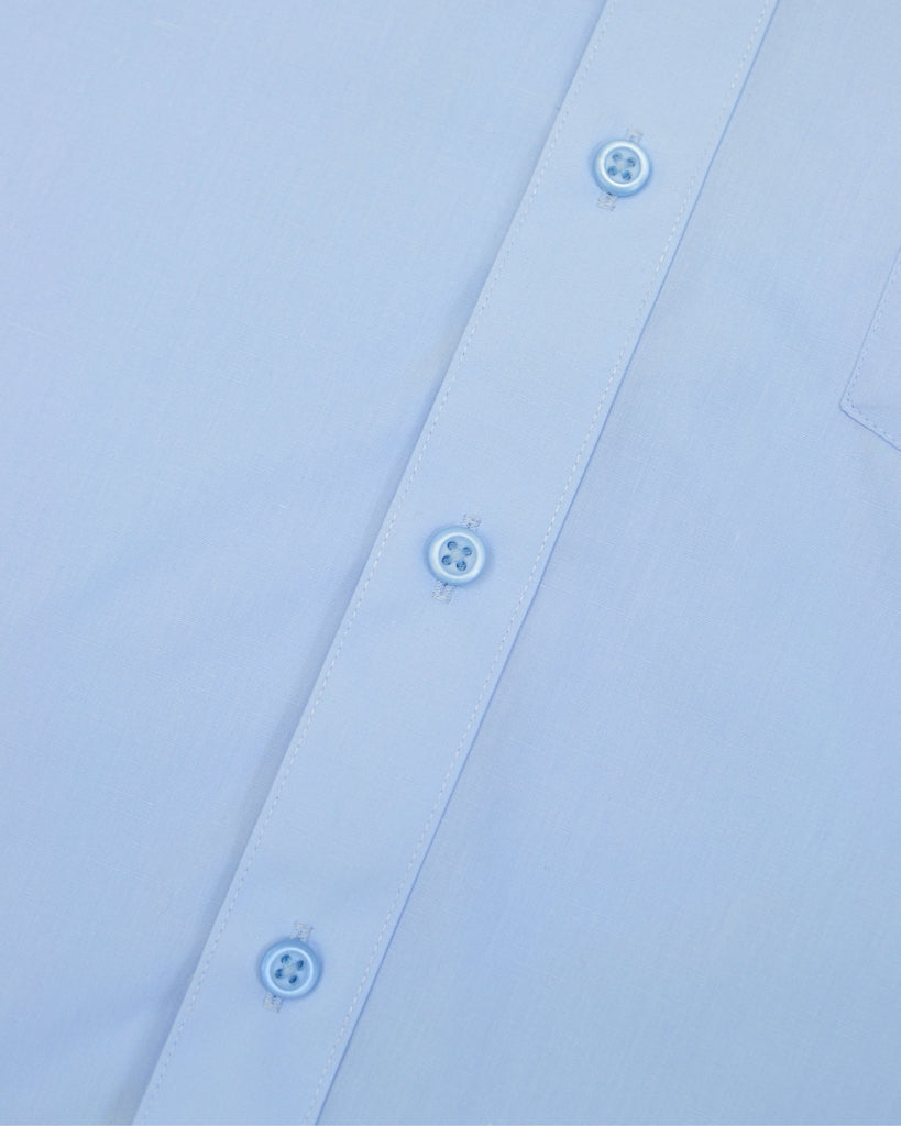 Manchester Camisa de Vestir Lisa Poliéster y Algodón Manga Larga - Manchester