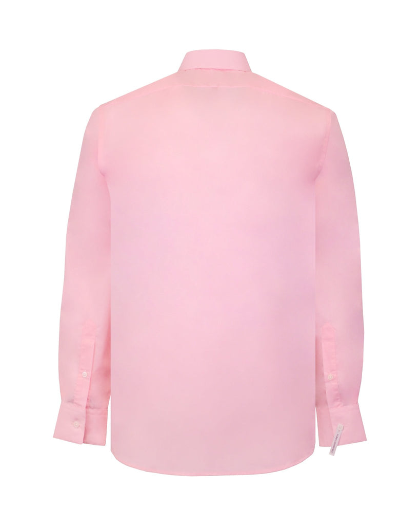 Manchester Camisa de Vestir Lisa Slim Fit con Puño Convertible y Un Bolsillo Mezcla Algodón - Manchester