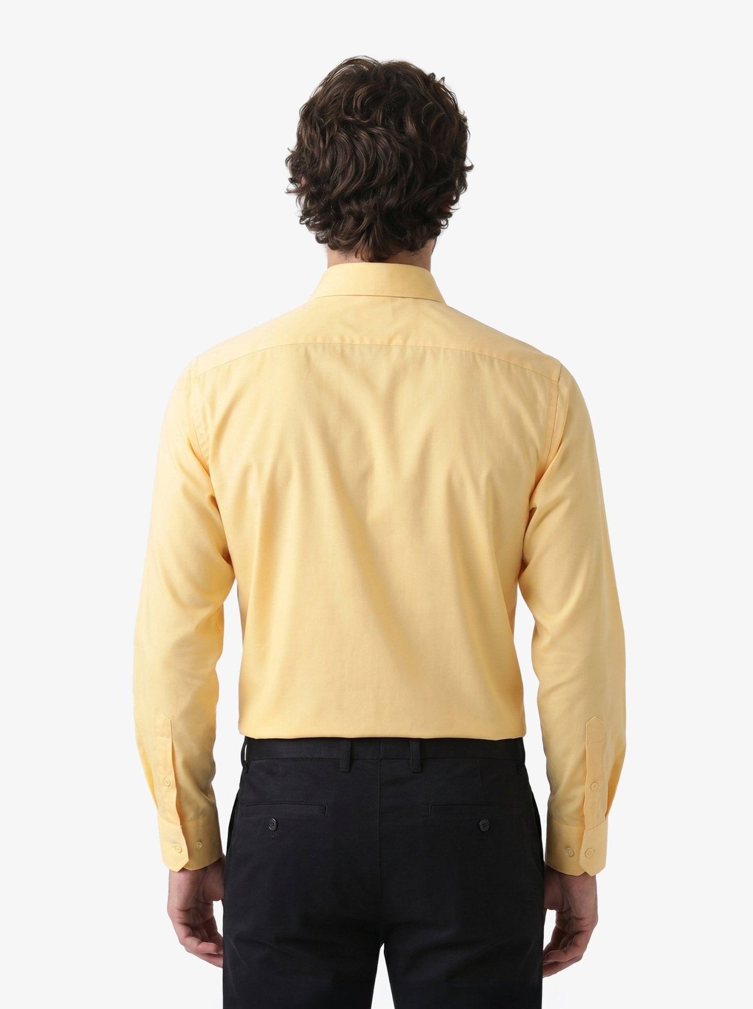 Manchester Camisa de Vestir Lisa Slim Fit con Puño Convertible y Un Bolsillo Mezcla Algodón - Manchester