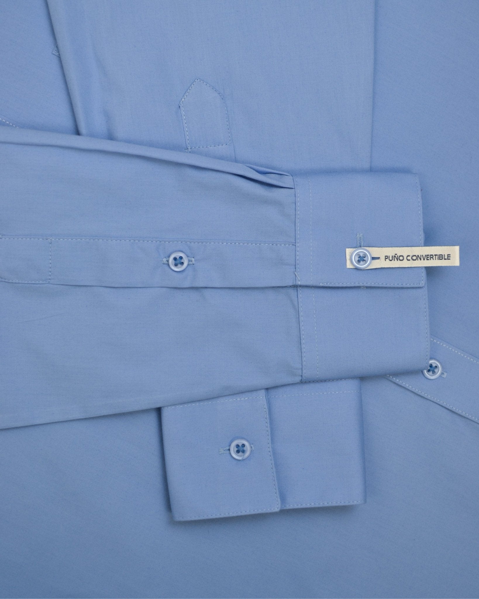 Manchester Camisa de Vestir Lisa Slim Fit con Puño Convertible y Un Bolsillo Mezcla Algodón - Manchester
