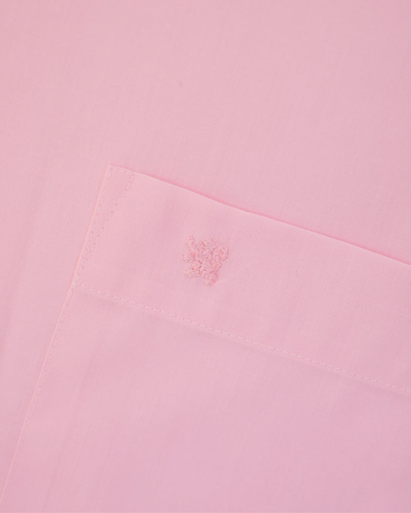 Manchester Camisa de Vestir Lisa Slim Fit con Puño Convertible y Un Bolsillo Mezcla Algodón - Manchester