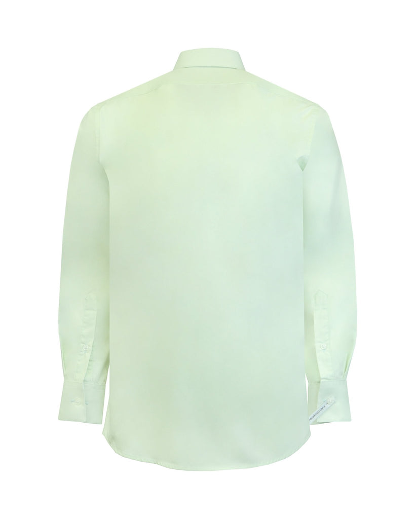 Manchester Camisa de Vestir Lisa Slim Fit con Puño Convertible y Un Bolsillo Mezcla Algodón - Manchester