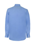 Manchester Camisa de Vestir Lisa Slim Fit con Puño Convertible y Un Bolsillo Mezcla Algodón - Manchester