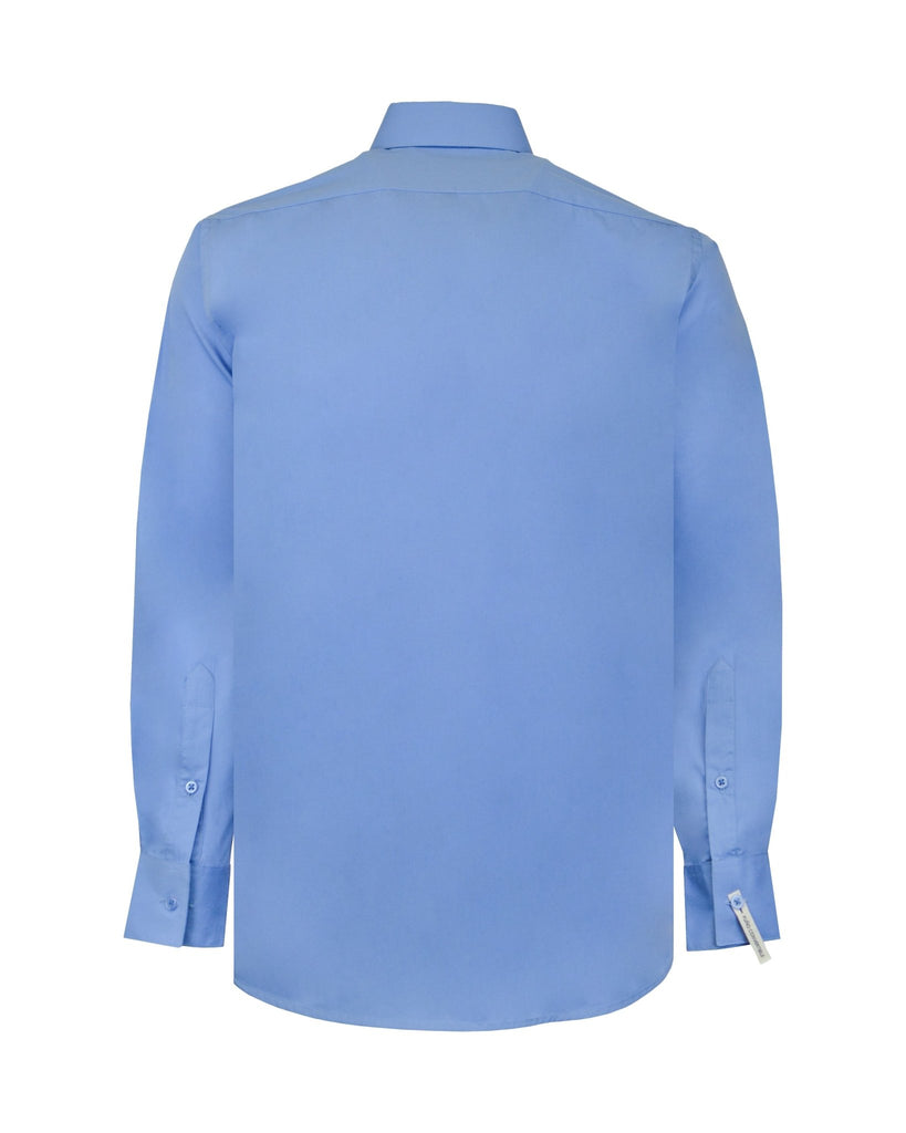 Manchester Camisa de Vestir Lisa Slim Fit con Puño Convertible y Un Bolsillo Mezcla Algodón - Manchester