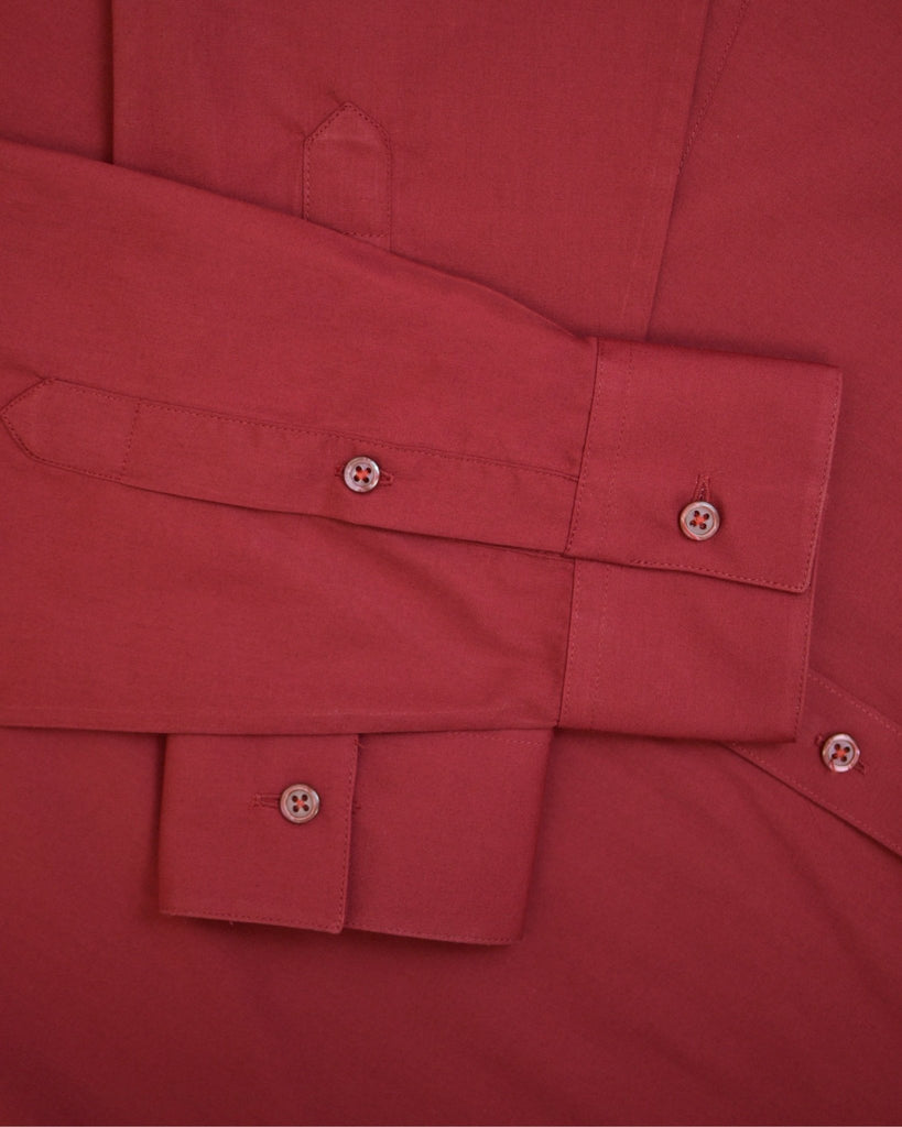 Manchester Camisa de Vestir Lisa Slim Fit con Puño Convertible y Un Bolsillo Mezcla Algodón - Manchester