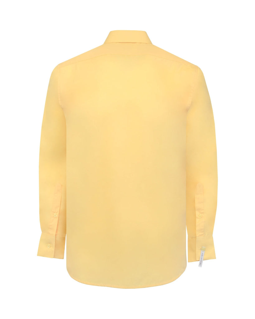 Manchester Camisa de Vestir Lisa Slim Fit con Puño Convertible y Un Bolsillo Mezcla Algodón - Manchester