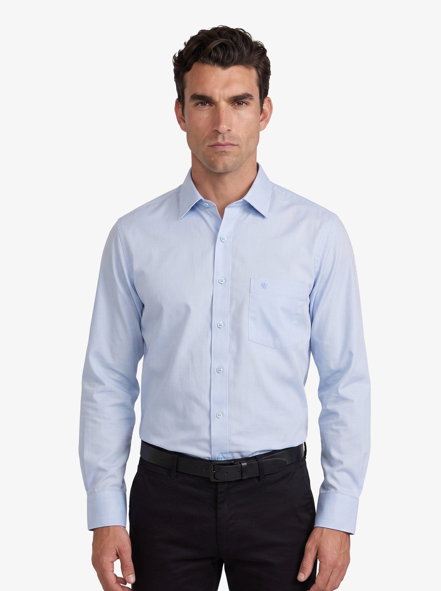 Manchester Camisa de Vestir Mezcla de Algodón y Poliéster - Cuello Ajustable - Manchester