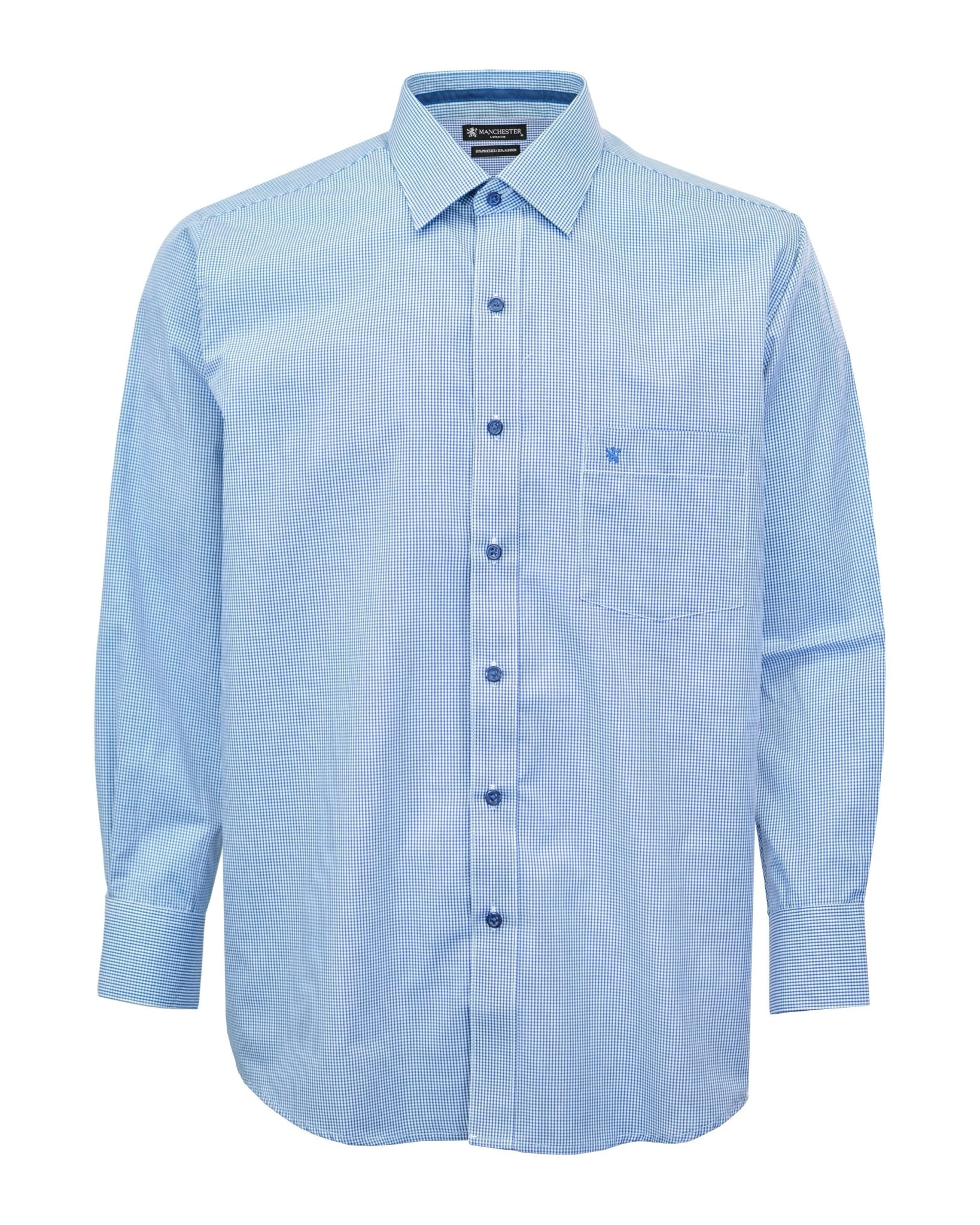 Manchester Camisa de Vestir Poliéster y Algodón - Manga Larga - Manchester