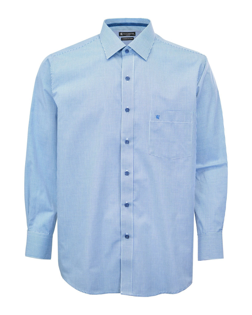 Manchester Camisa de Vestir Poliéster y Algodón - Manga Larga - Manchester
