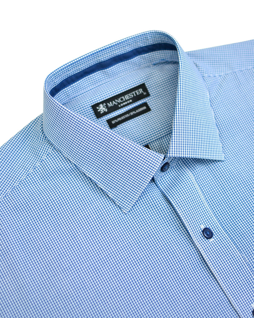 Manchester Camisa de Vestir Poliéster y Algodón - Manga Larga - Manchester
