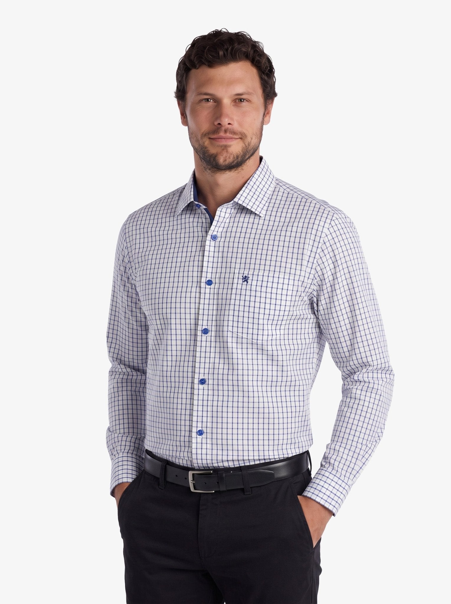 Manchester Camisa de Vestir Rayas Finas Slim Fit - Manchester