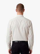 Manchester Camisa de Vestir Regular Fit a Rayas color beige para hombre