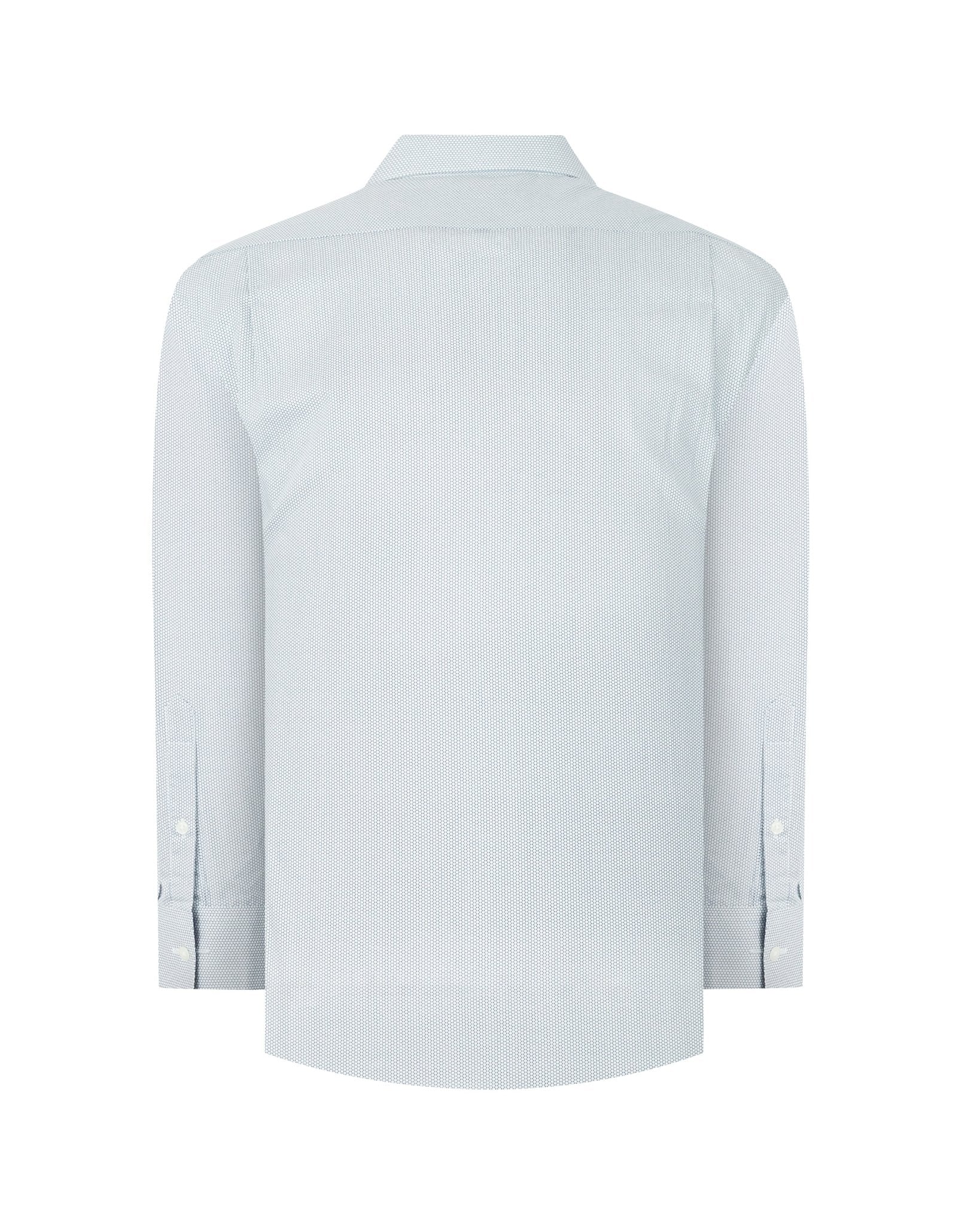Manchester Camisa de Vestir Regular Fit con Diseño de Círculos Pequeños en Algodón y Puño Convertible - Manchester
