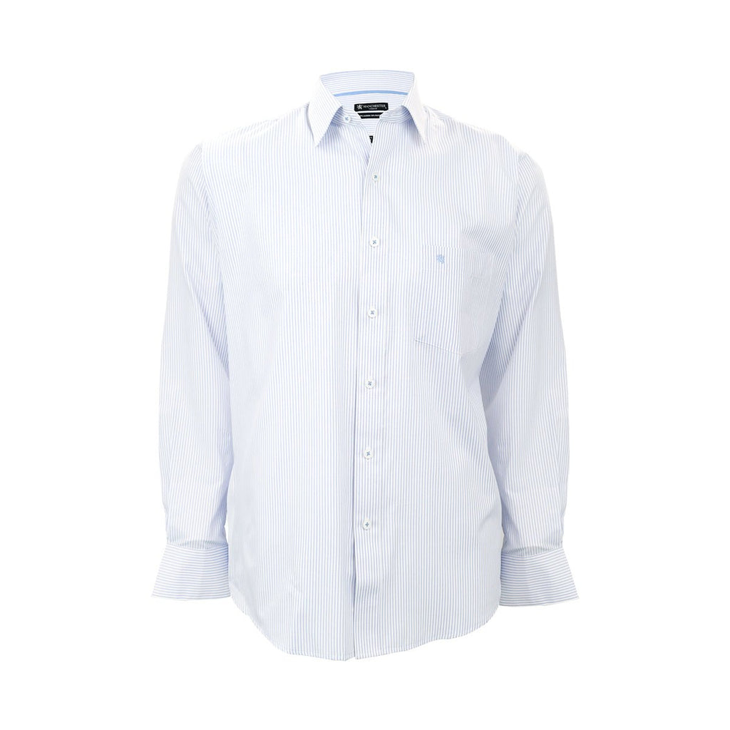 Manchester Camisa de Vestir Regular Fit con Rayas en Algodón y Poliéster - Manchester