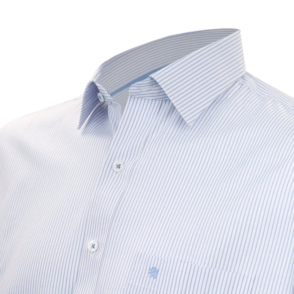 Manchester Camisa de Vestir Regular Fit con Rayas en Algodón y Poliéster - Manchester