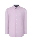 Manchester Camisa de Vestir Regular Fit Estampado de Cuadros Pequeños en Algodón-Poliéster - Manchester