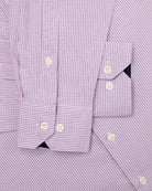 Manchester Camisa de Vestir Regular Fit Estampado de Cuadros Pequeños en Algodón-Poliéster - Manchester
