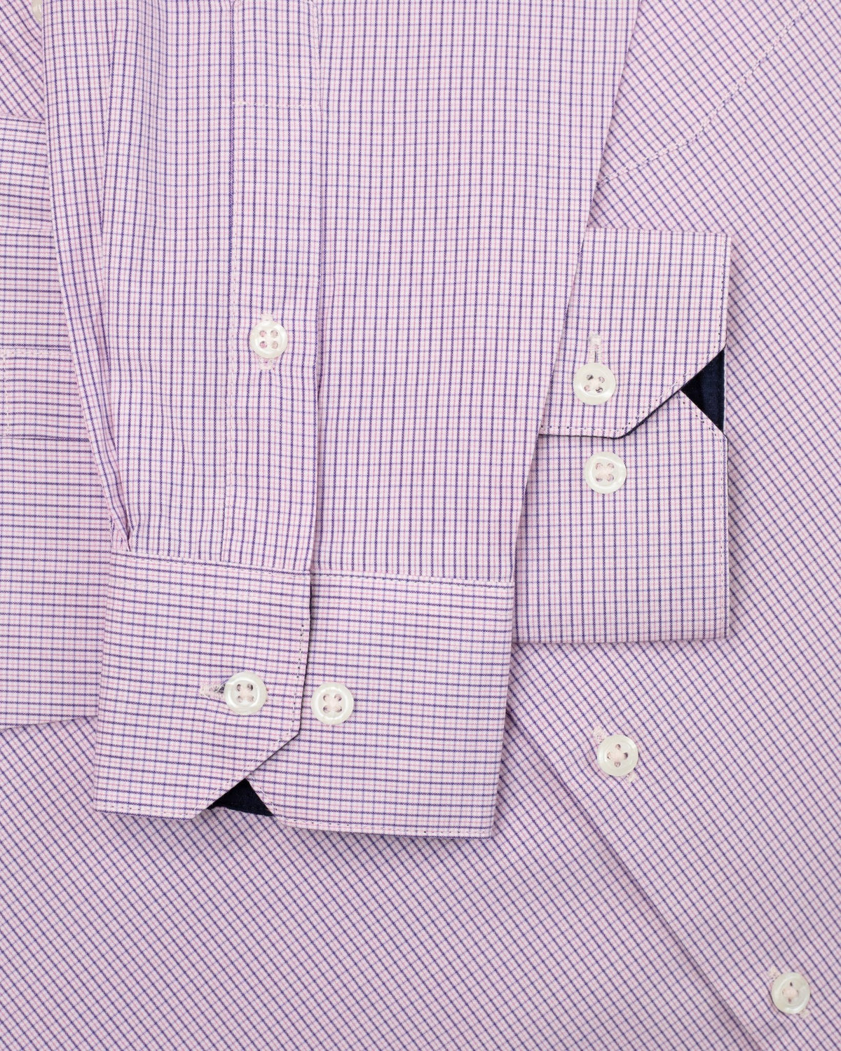 Manchester Camisa de Vestir Regular Fit Estampado de Cuadros Pequeños en Algodón-Poliéster - Manchester
