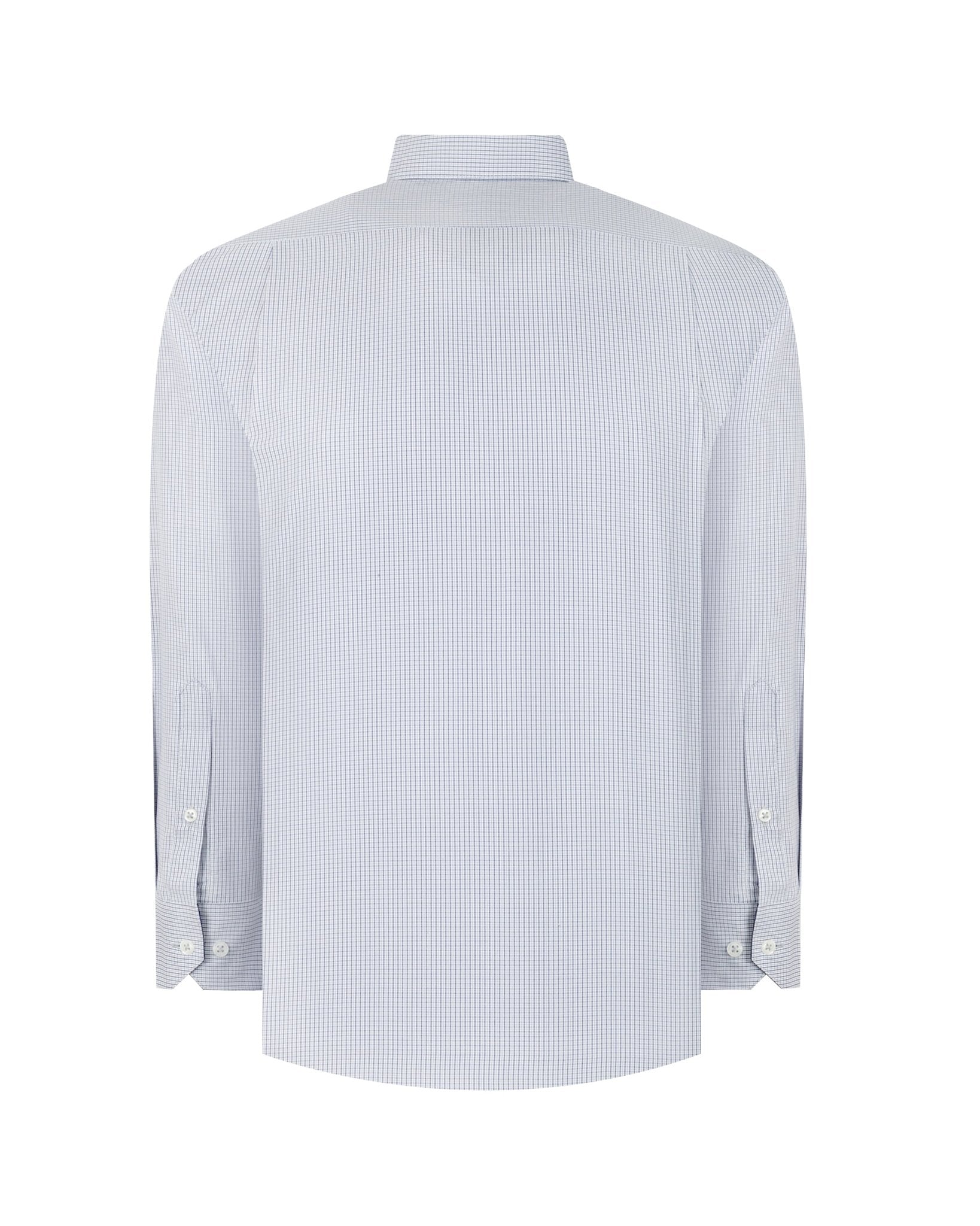 Manchester Camisa de Vestir Regular Fit Estampado de Cuadros Pequeños en Algodón-Poliéster - Manchester