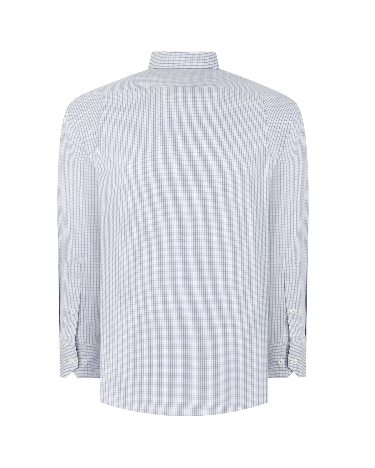 Manchester Camisa de Vestir Regular Fit Estampado de Cuadros Pequeños en Algodón-Poliéster - Manchester